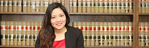 Woman with law books